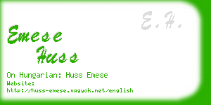 emese huss business card